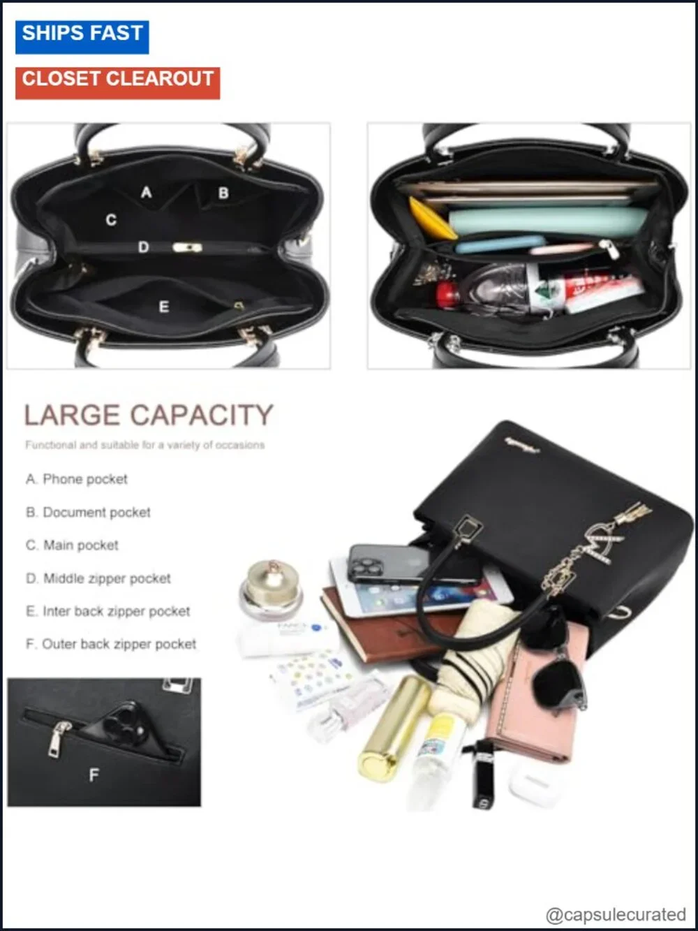 Women's Satchel Tote Bag Faux Leather Crossbody Shoulder Purse with Top Handle